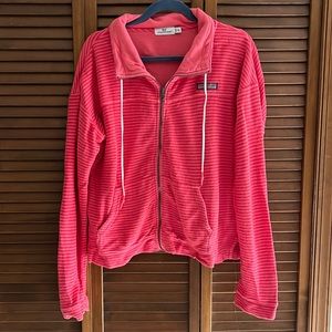 Vineyard Vines Tonal Striped Full Zip Shep Shirt